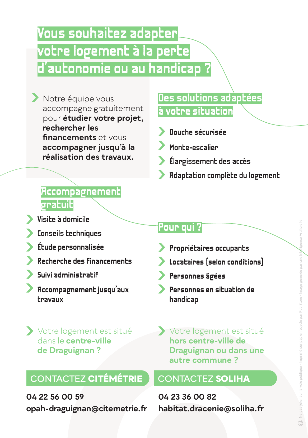 Accompagnement gratuit pour adapter son logement à la perte d’autonomie ou au handicap en Dracénie